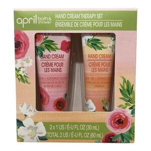 April Bath and Shower Hand Cream Therapy Skin Care 2 Piece Set